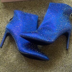 Cape Robbin Sparkling Blue Heeled Boots